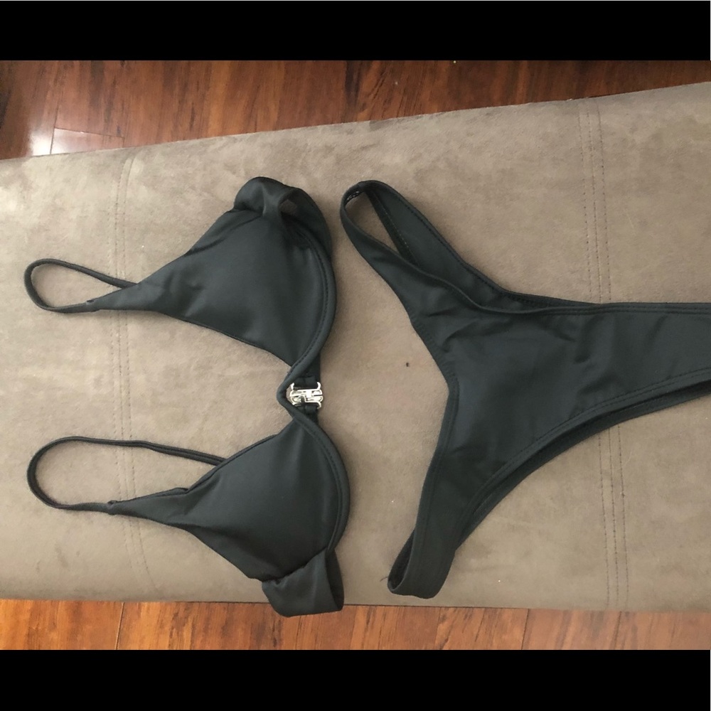 Black two piece swimsuit